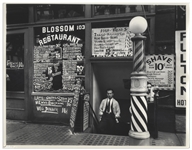 Berenice Abbott Signed 14 x 11 Photograph of Blossom Restaurant, 103 Bowery between Grand and Hester Streets